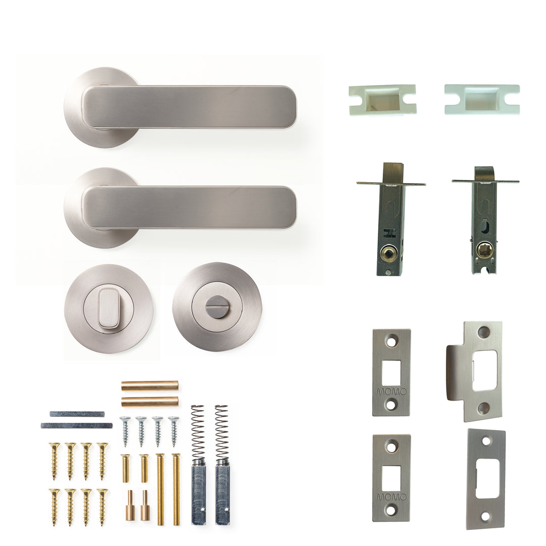 Aspen Lever Privacy Set Dull Brushed Nickel