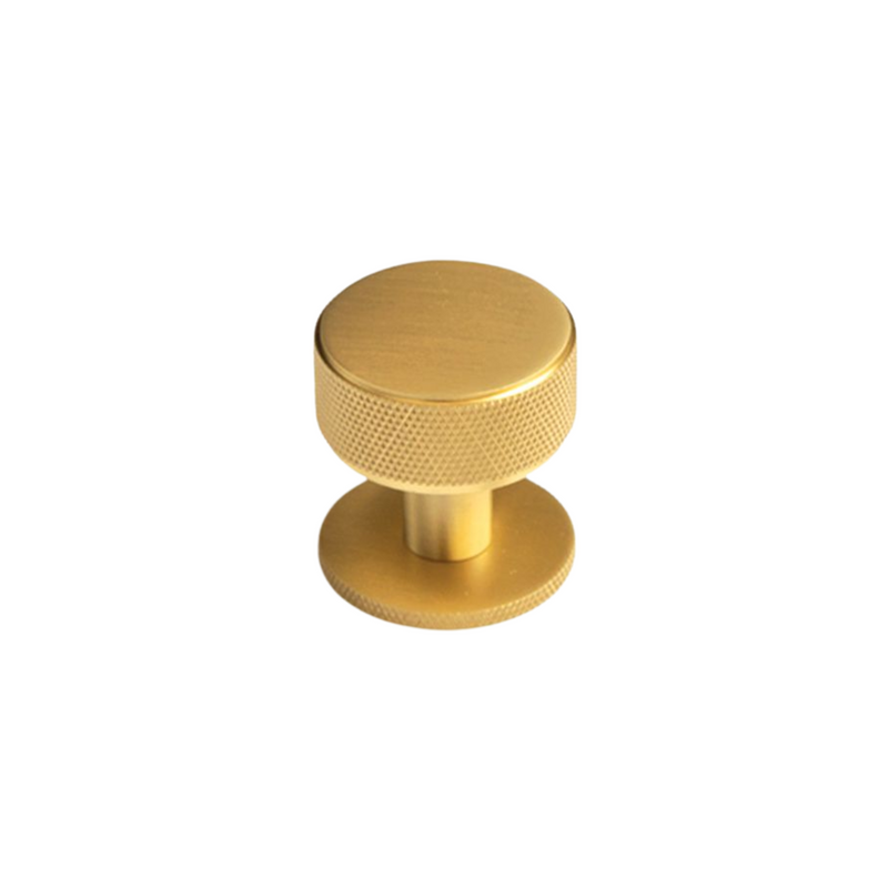 Belgravia Solid Brass Round Knob Brushed Satin Brass 35mm