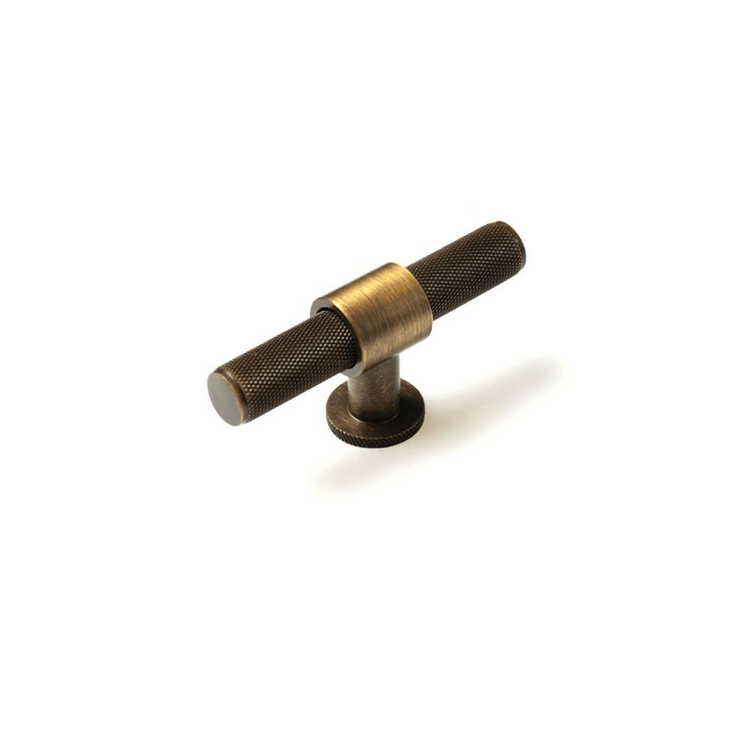 Belgravia Knurled Solid Brass T Knob Bronze 82mm