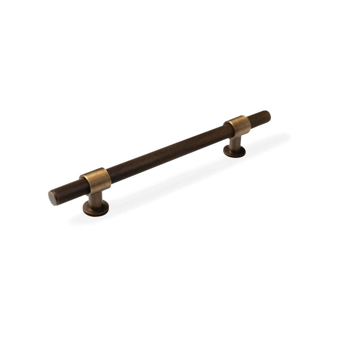 Belgravia Knurled Solid Brass Bar Pull Bronze 160mm