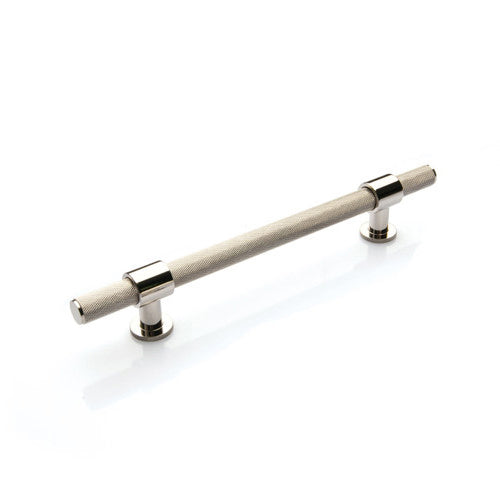 Belgravia Knurled Solid Brass Bar Pull Polished Nickel 160mm