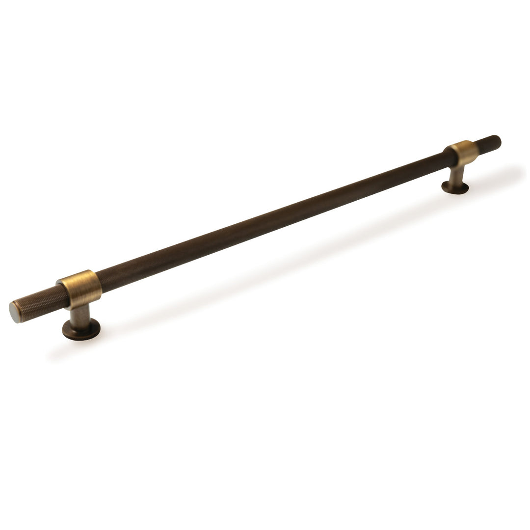 Belgravia Knurled Solid Brass Bar Pull Bronze 320mm