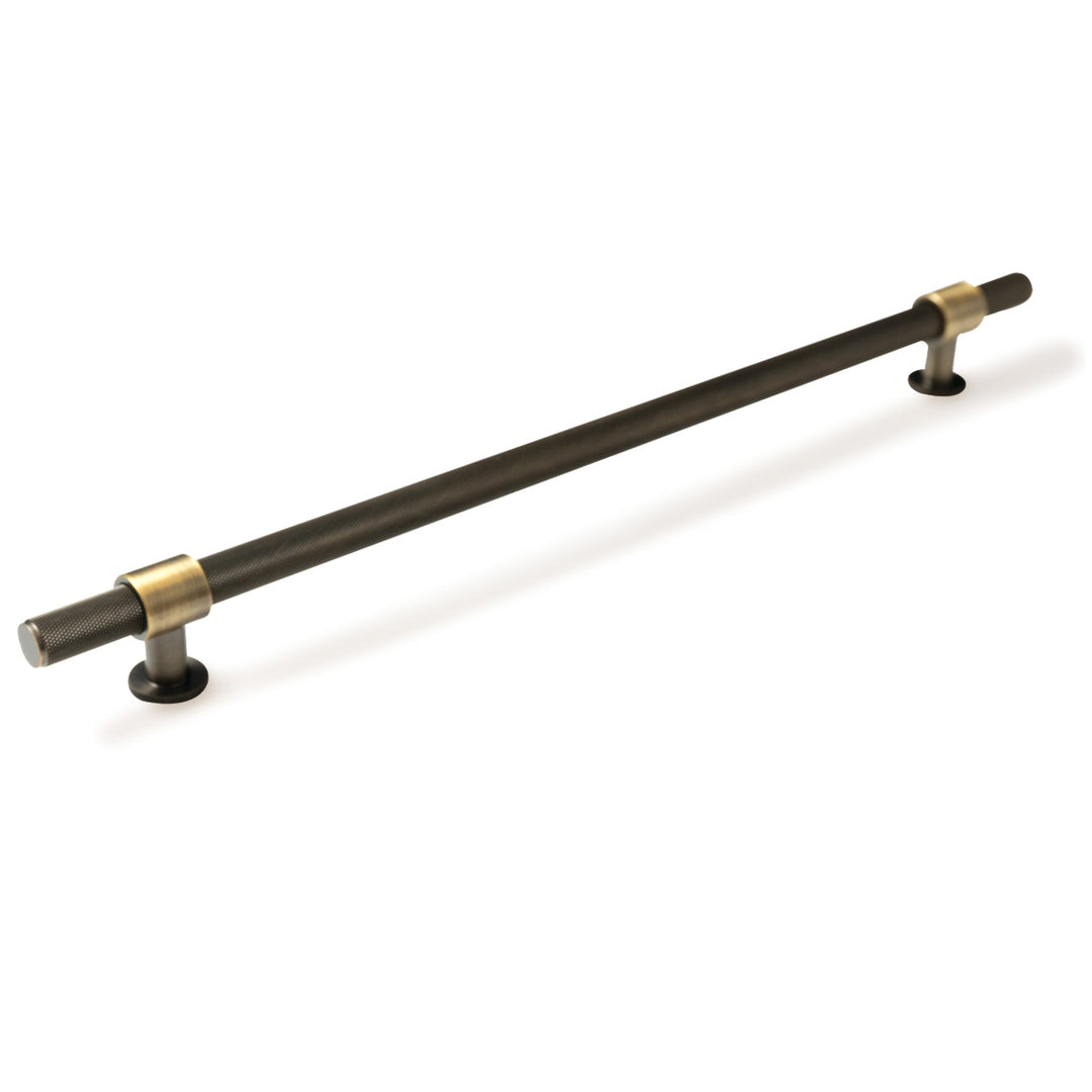 Belgravia Knurled Solid Brass Bar Pull Dark Brushed Brass 320mm