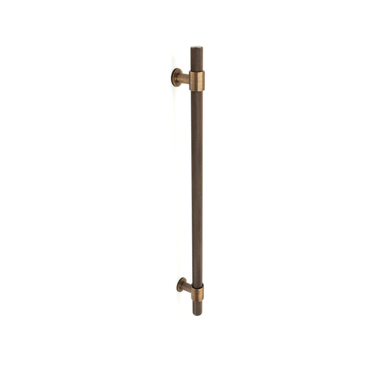 Belgravia Knurled Door Pull with Back-to-Back Fixing 416mm Bronze