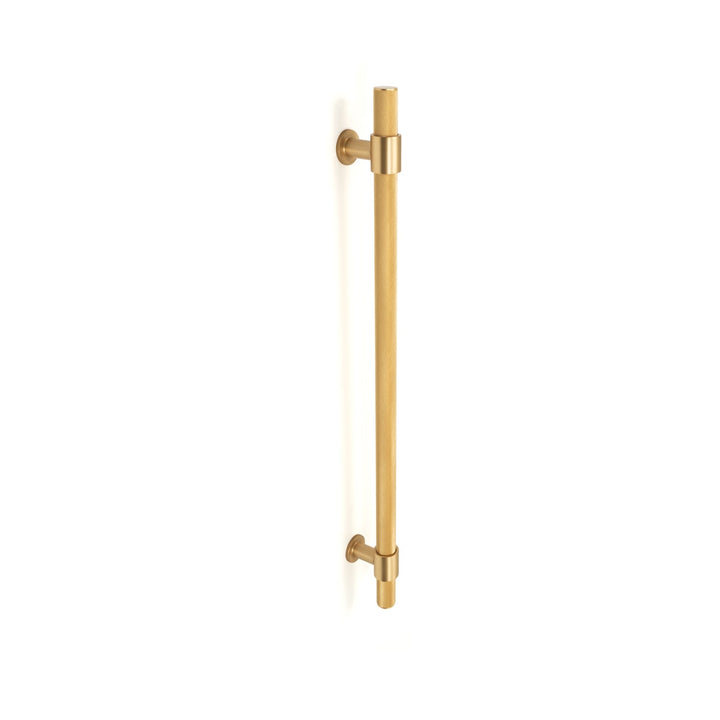 Belgravia Knurled Door Pull with Back-to-Back Fixing 416mm Brushed Satin Brass