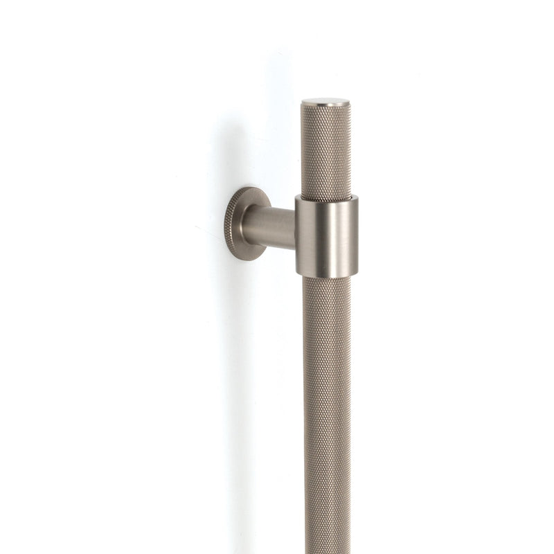Belgravia Knurled Door Pull with Back-to-Back Fixing 416mm Dull Brushed Nickel