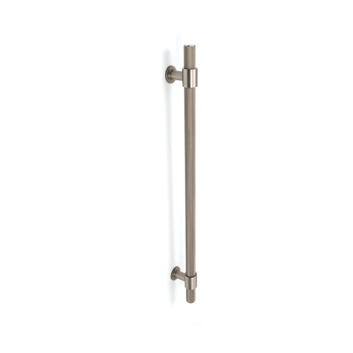 Belgravia Knurled Door Pull with Back-to-Back Fixing 416mm Dull Brushed Nickel