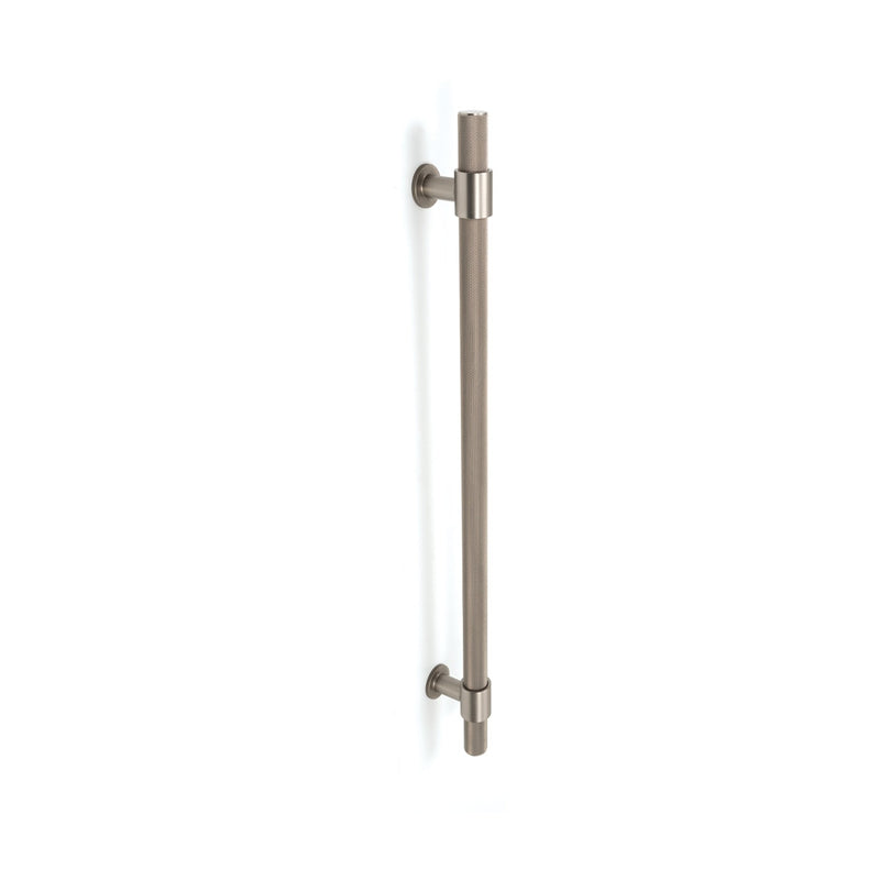 Belgravia Knurled Door Pull with Back-to-Back Fixing 416mm Dull Brushed Nickel
