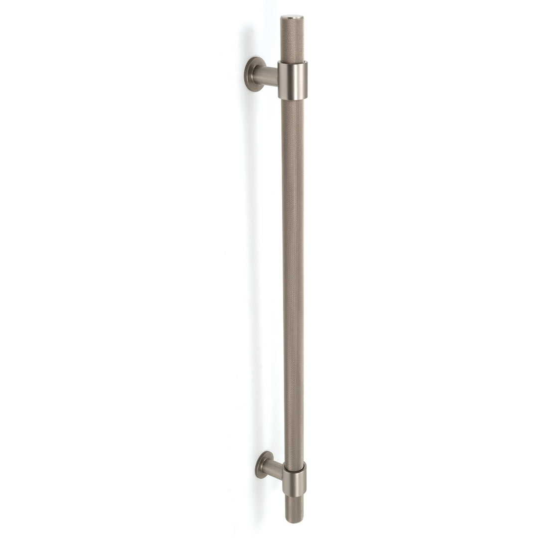 Belgravia Knurled Entry Pull Handle Dull Brushed Nickel