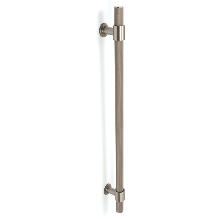 Belgravia Knurled Entry Pull Handle Dull Brushed Nickel