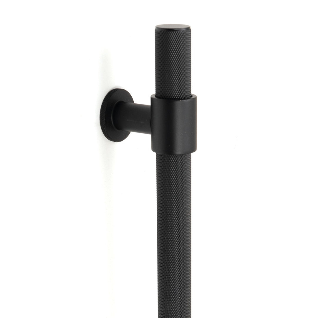 Belgravia Knurled Entry Pull Handle Matt Black