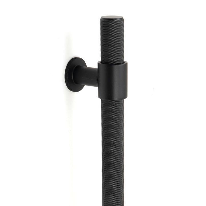 Belgravia Knurled Entry Pull Handle Matt Black