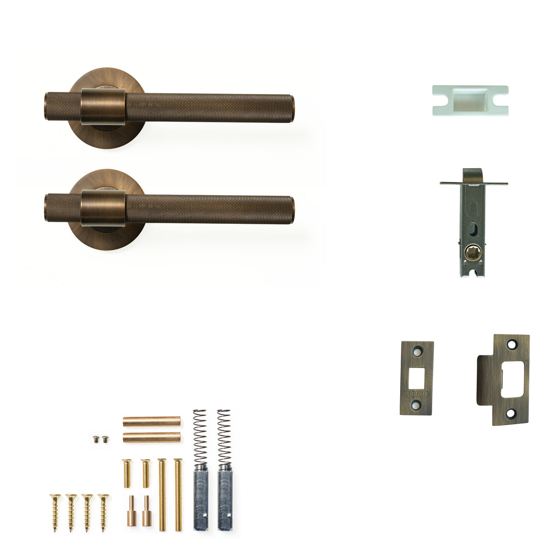 Belgravia Knurled Lever Passage Set Bronze