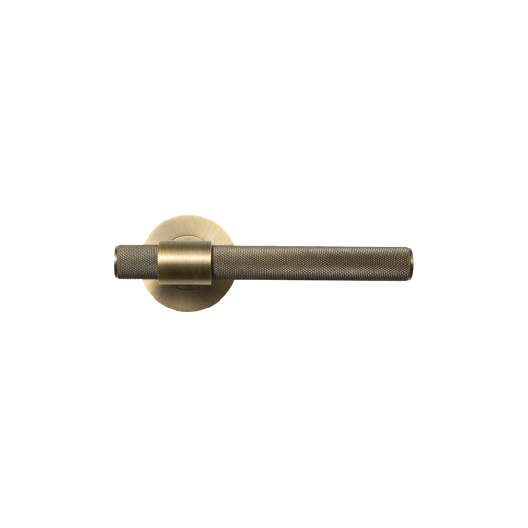Belgravia Knurled Lever Handle Set Dark Brushed Brass