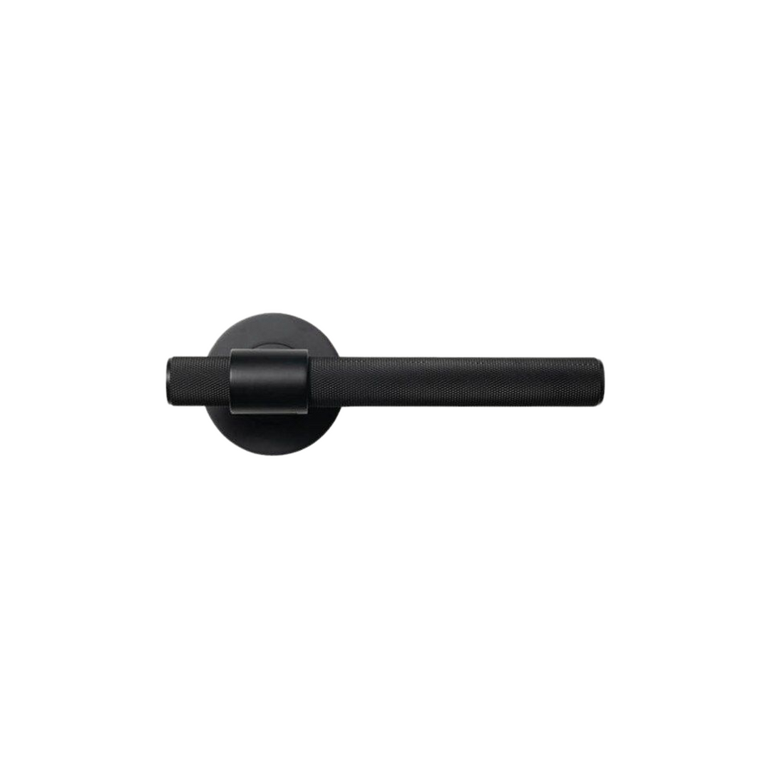 Belgravia Knurled Lever Handle Set Matt Black
