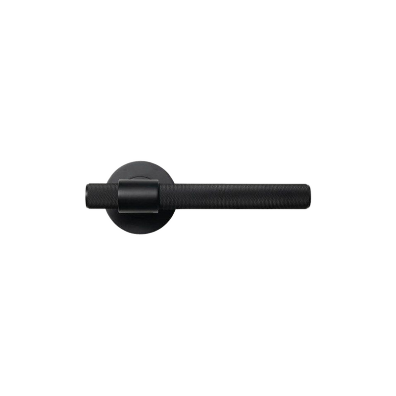 Belgravia Knurled Lever Handle Set Matt Black