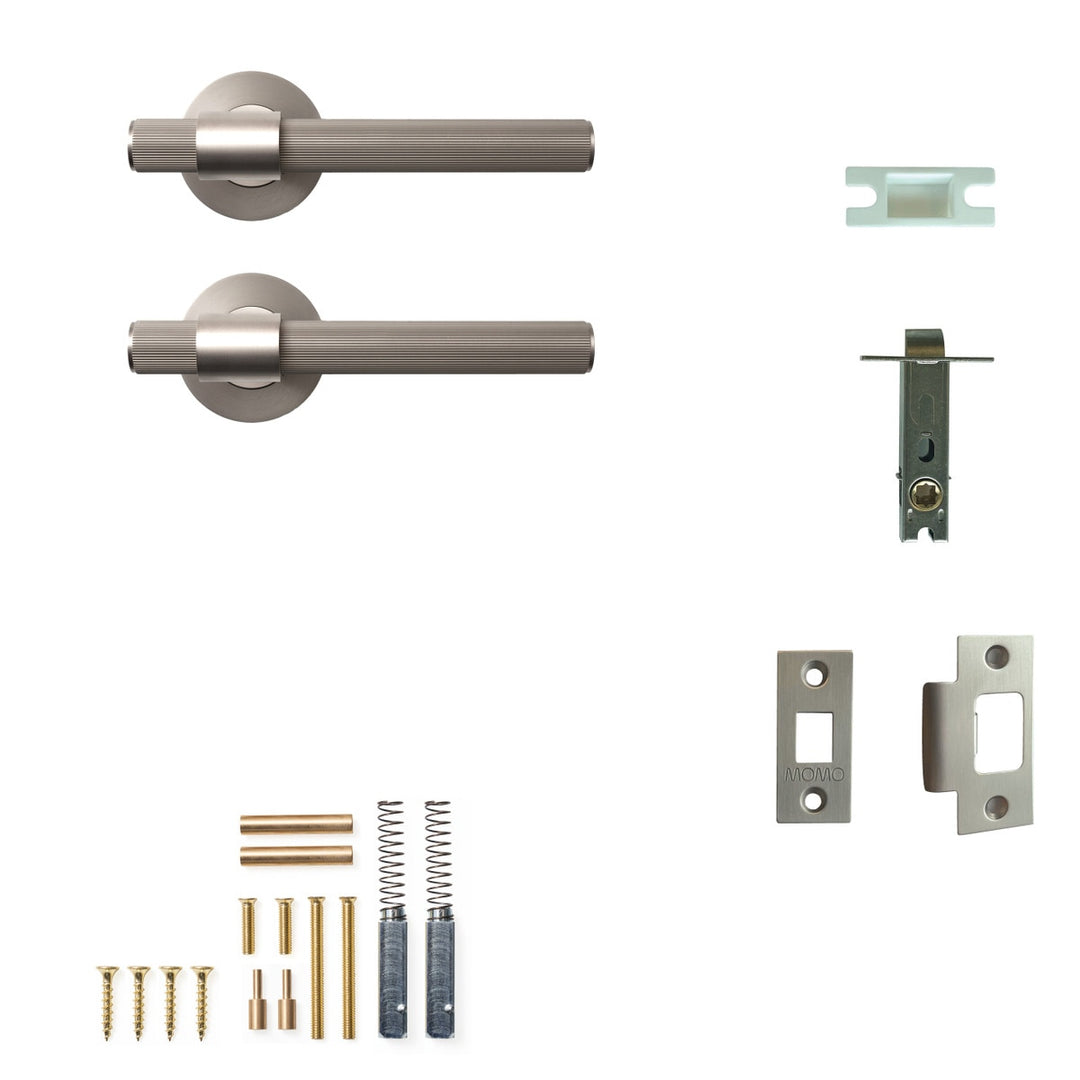 Belgravia Lined Lever Passage Set Dull Brushed Nickel