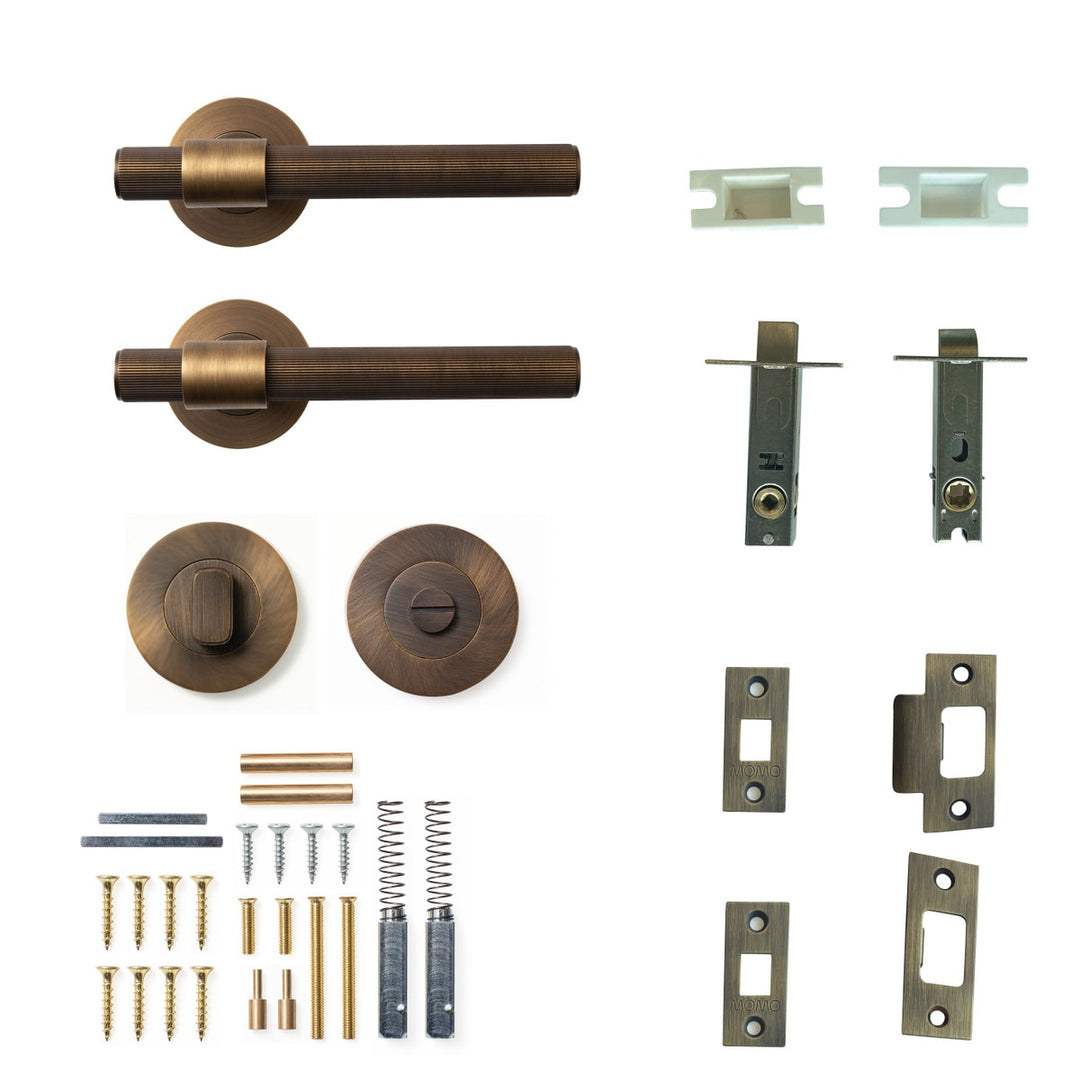 Belgravia Lined Lever Privacy Set Bronze