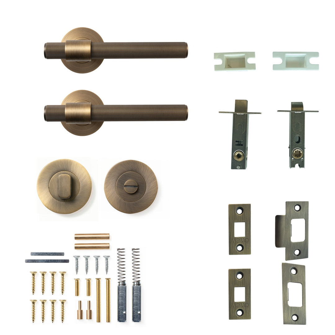 Belgravia Lined Lever Privacy Set Dark Brushed Brass
