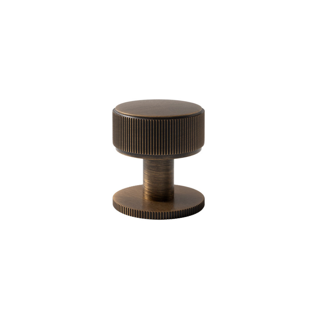 Belgravia Lined Solid Brass Round Knob Bronze 35mm