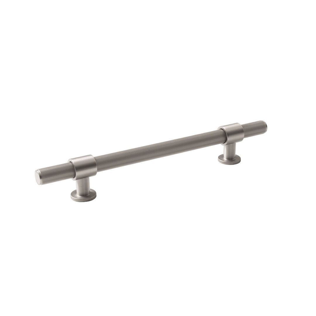 Belgravia Lined Solid Brass Bar Pull Dull Brushed Nickel 160mm