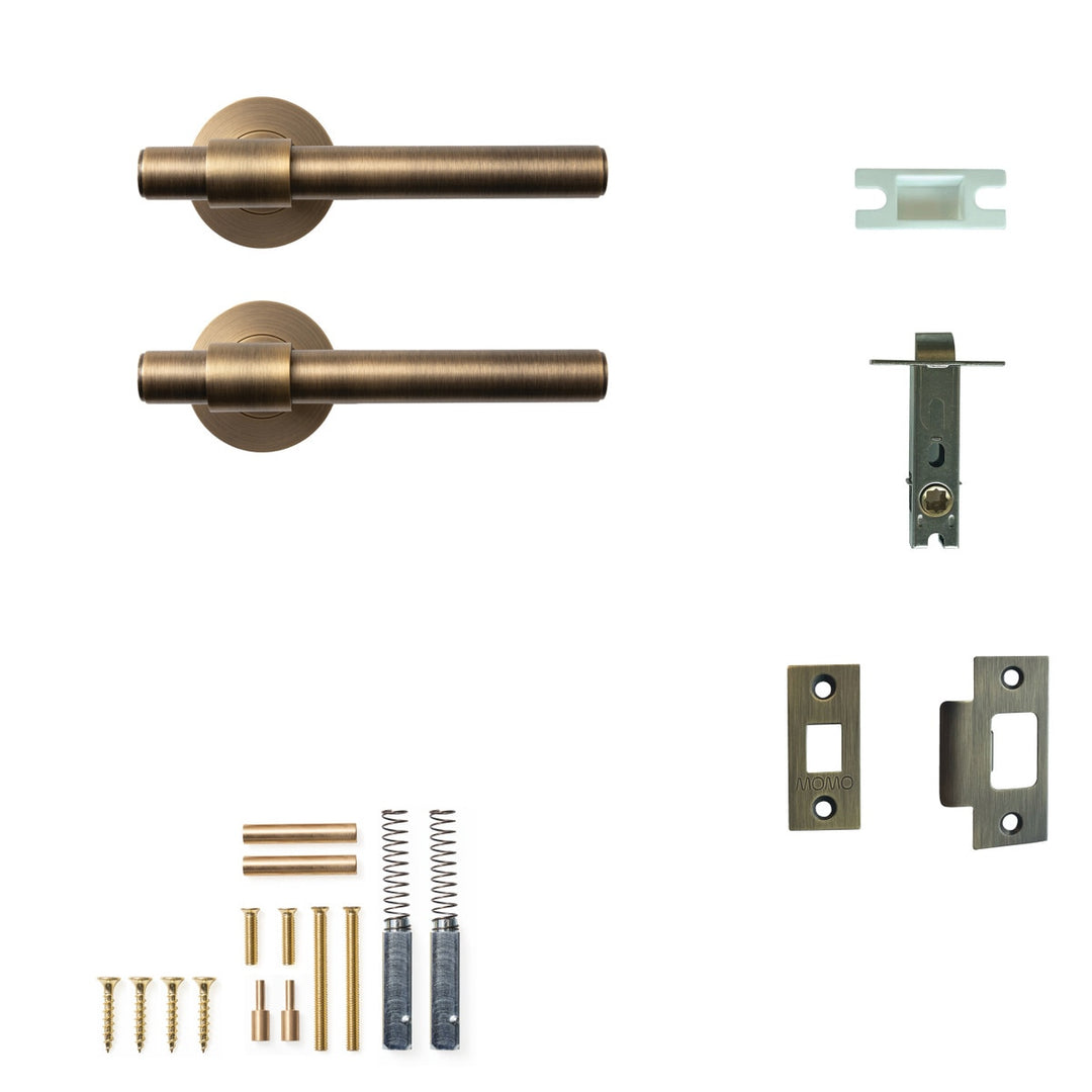 Belgravia Plain Lever Passage Set Dark Brushed Brass