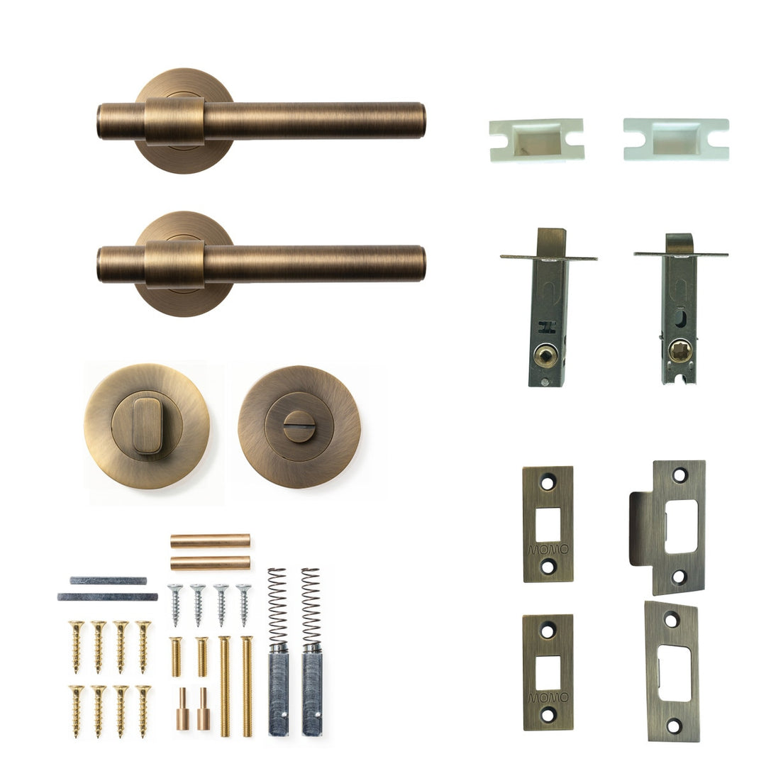 Belgravia Plain Lever Privacy Set Dark Brushed Brass