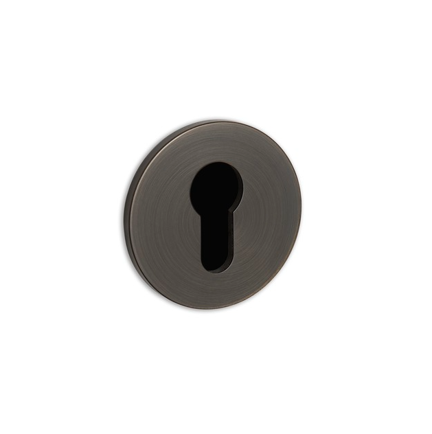 Euro Cylinder Key Escutcheon / Gun Metal / Pair