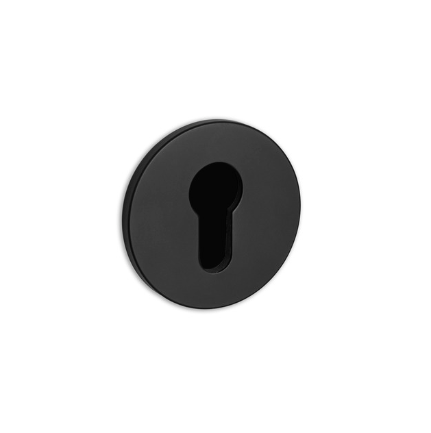 Euro Cylinder Key Escutcheon / Welders Black / Pair