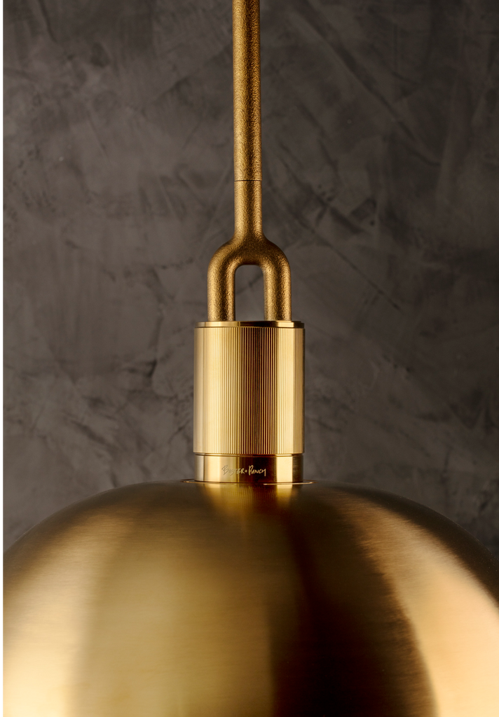 Forked Pendant / Shade / Large / Brass