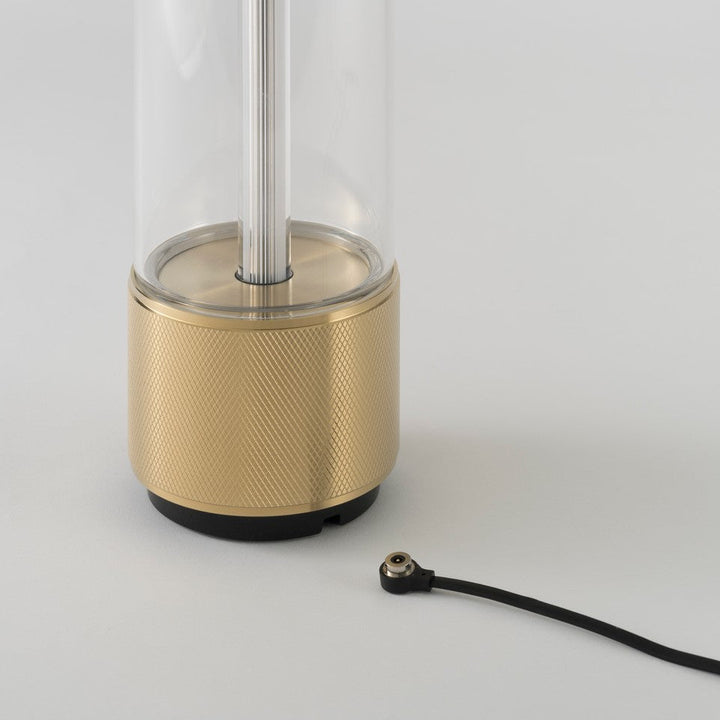 Buster and Punch Takeout Brass Portable Light showing the charger