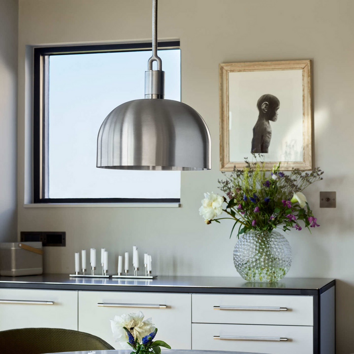 Forked Pendant / Shade / Medium / Steel