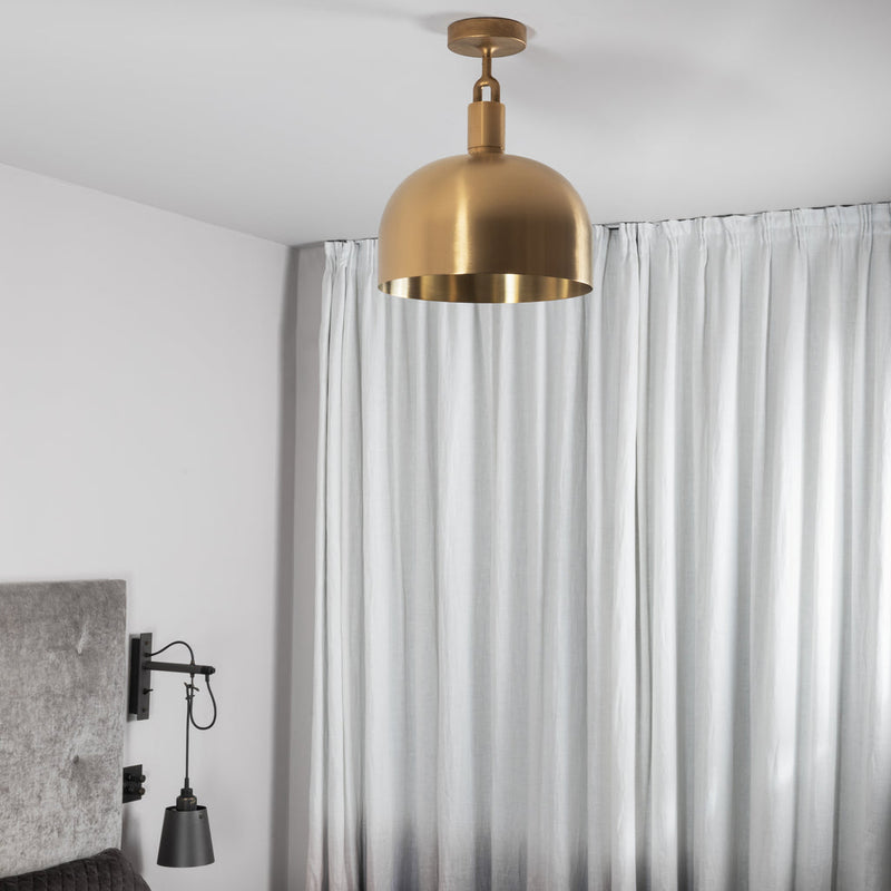 Forked Ceiling / Shade / Medium / Brass