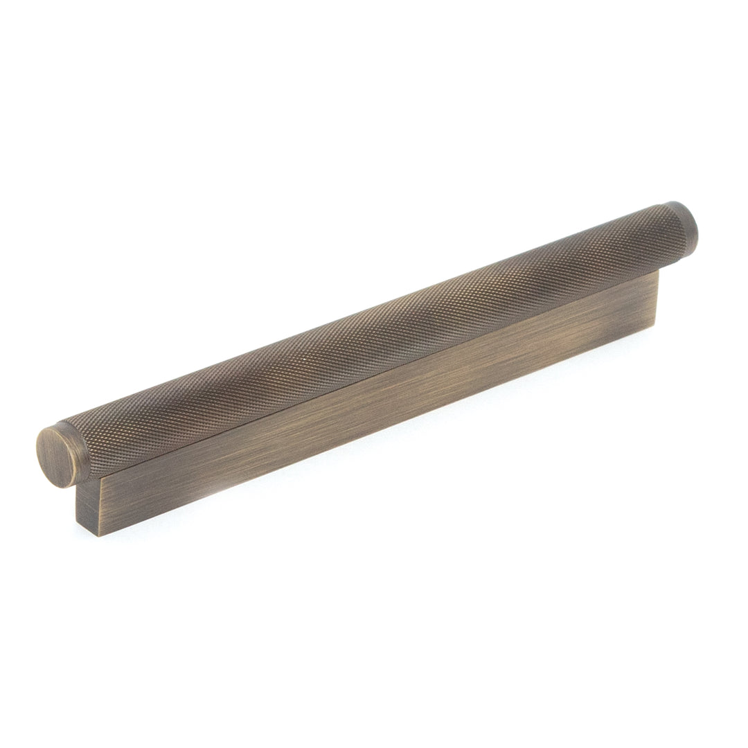 Brighton Solid Brass Knurled Pull Handle Dark Brushed Brass 160mm