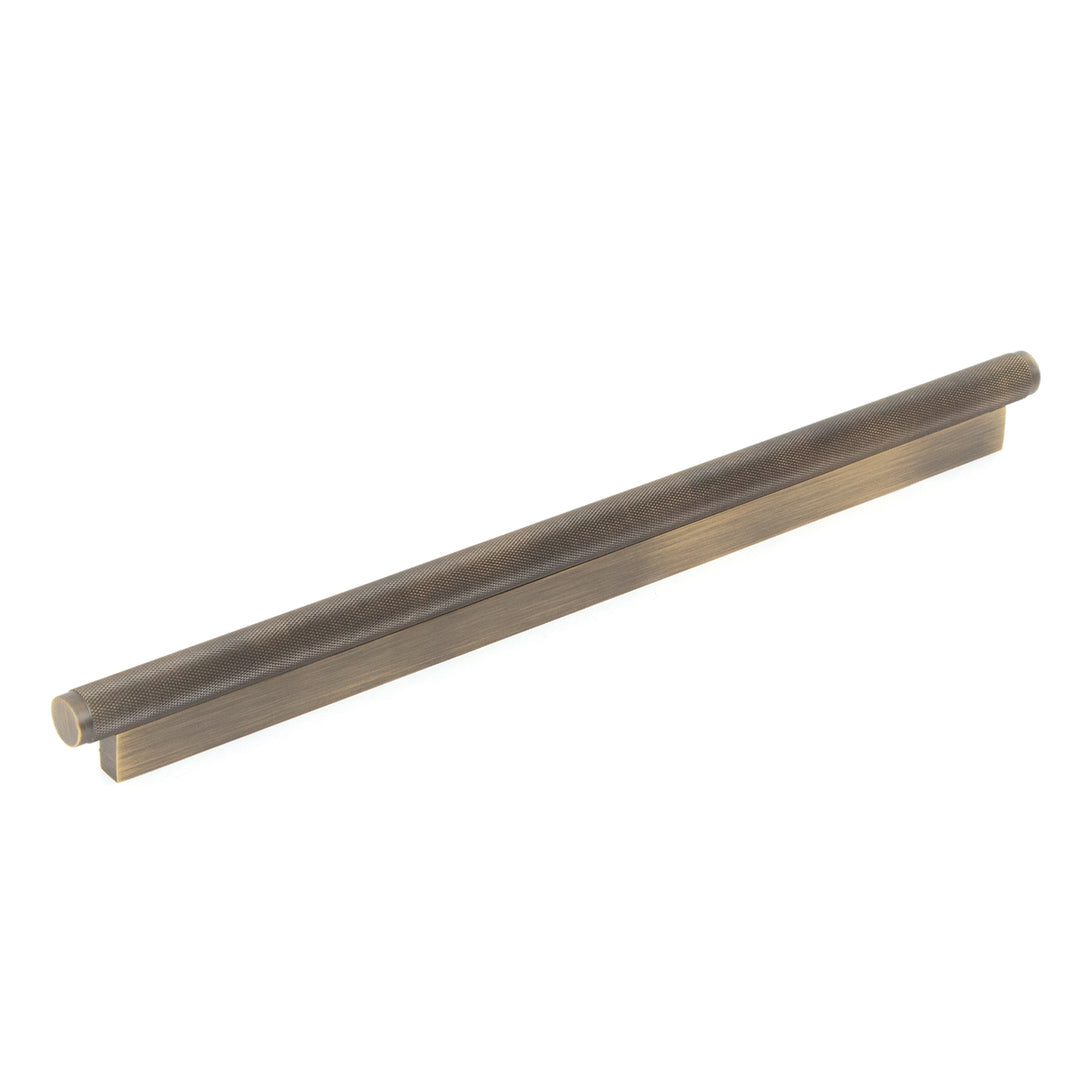 Brighton Solid Brass Knurled Pull Handle Dark Brushed Brass 320mm
