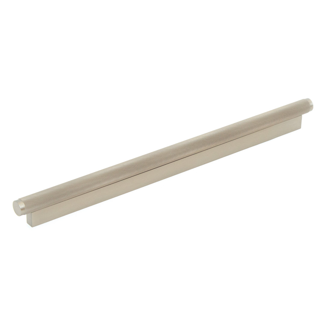 Brighton Solid Brass Knurled Pull Handle Dull Brushed Nickel 320mm