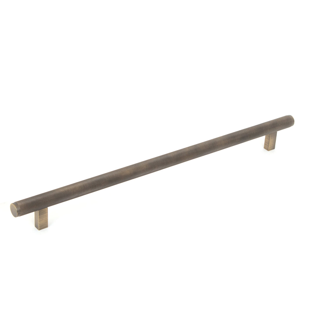 Bellevue Solid Brass Knurled Appliance Pull Dark Brushed Brass 416mm