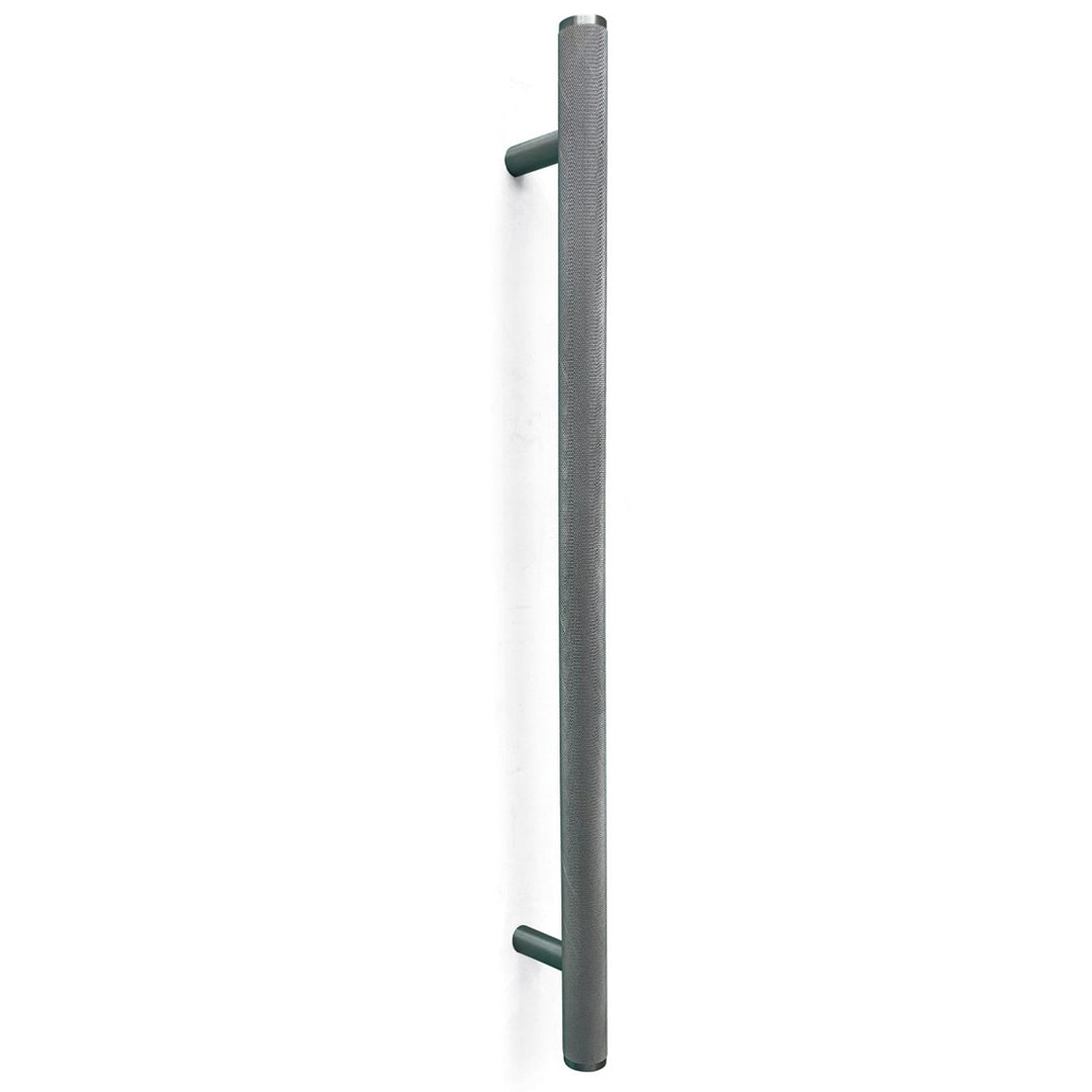 Bellevue Knurled Entry Pull Handle Dull Brushed Nickel