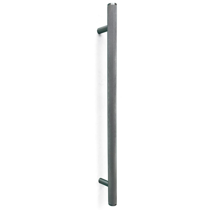 Bellevue Knurled Entry Pull Handle Dull Brushed Nickel