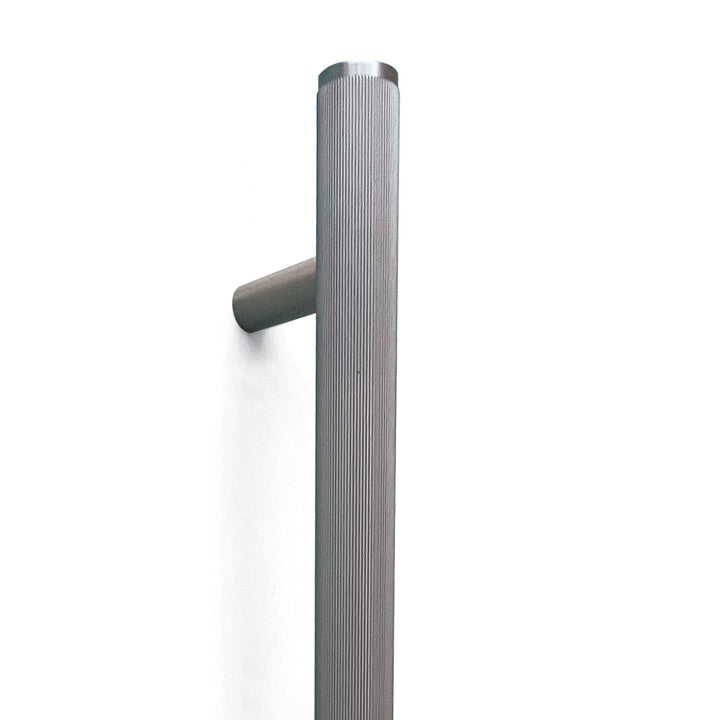 Bellevue Lined Entry Pull Handle Dull Brushed Nickel