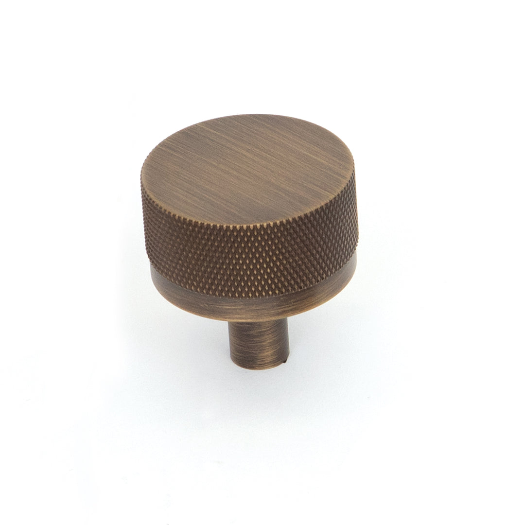 Bellevue Solid Brass Knurled Knob Bronze 35mm