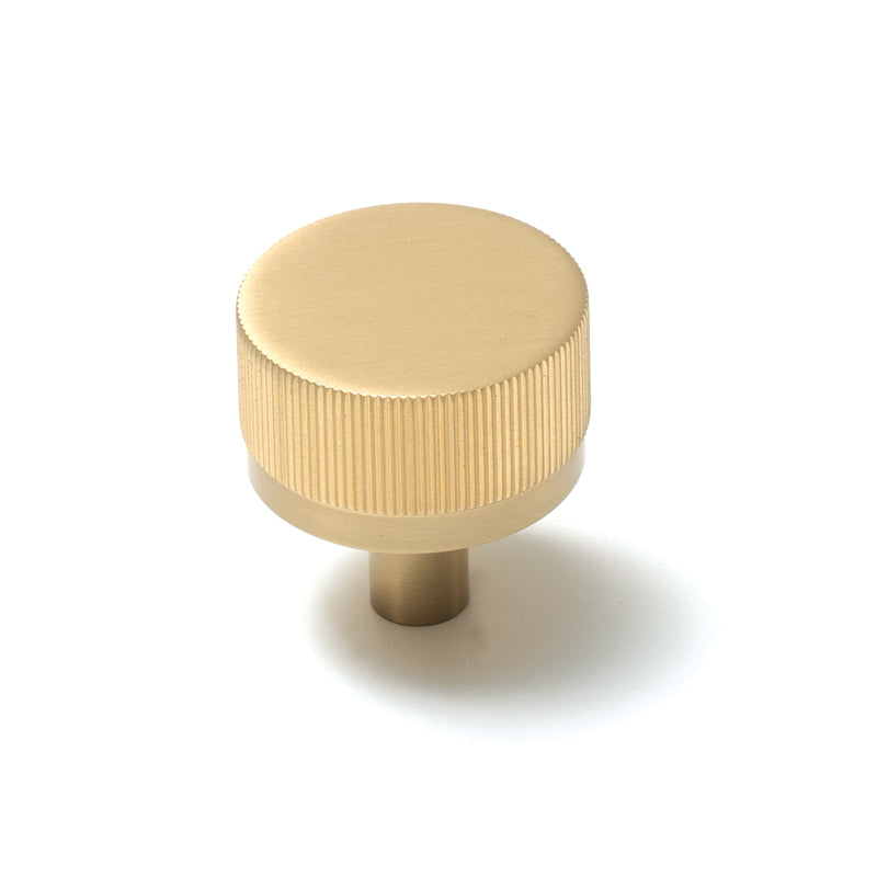 Bellevue Solid Brass Lined Knob Brushed Satin Brass 35mm