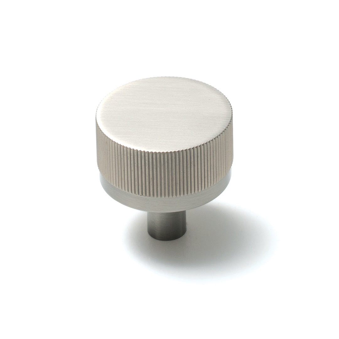 Bellevue Solid Brass Lined Knob Dull Brushed Nickel 35mm