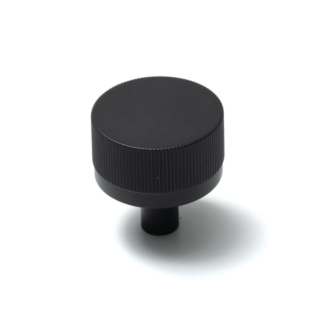 Bellevue Solid Brass Lined Knob Matt Black 35mm
