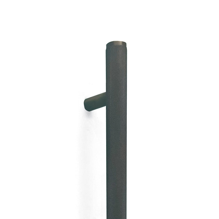 Bellevue Knurled Door Pull with Back-to-Back Fixing 416mm Bronze