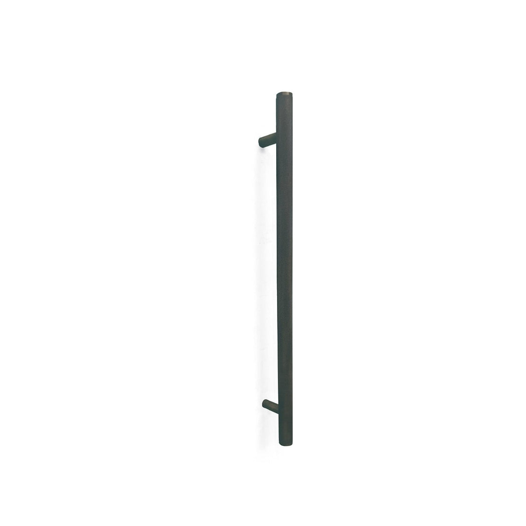 Bellevue Knurled Door Pull with Back-to-Back Fixing 416mm Matt Black