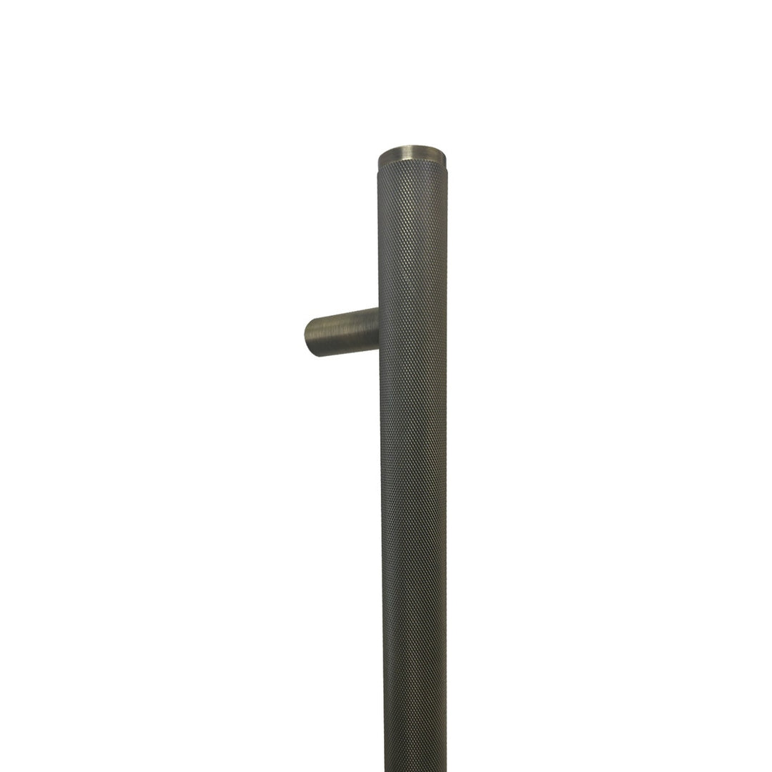 Bellevue Knurled Door Pull with Back-to-Back Fixing 416mm Dark Brushed Brass