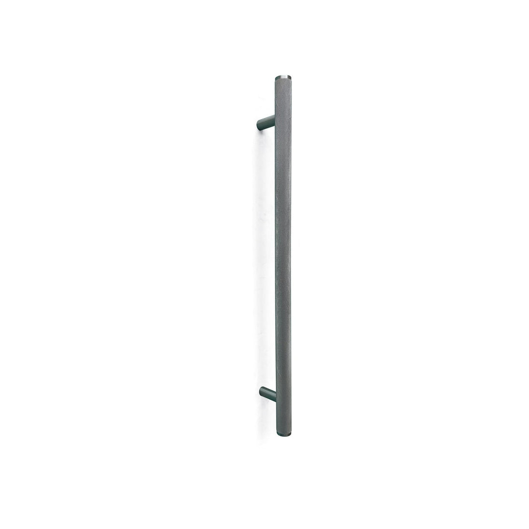 Bellevue Knurled Door Pull with Back-to-Back Fixing 416mm Dull Brushed Nickel