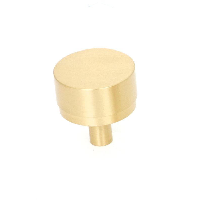 Bellevue Solid Brass Plain Knob Brushed Satin Brass 35mm