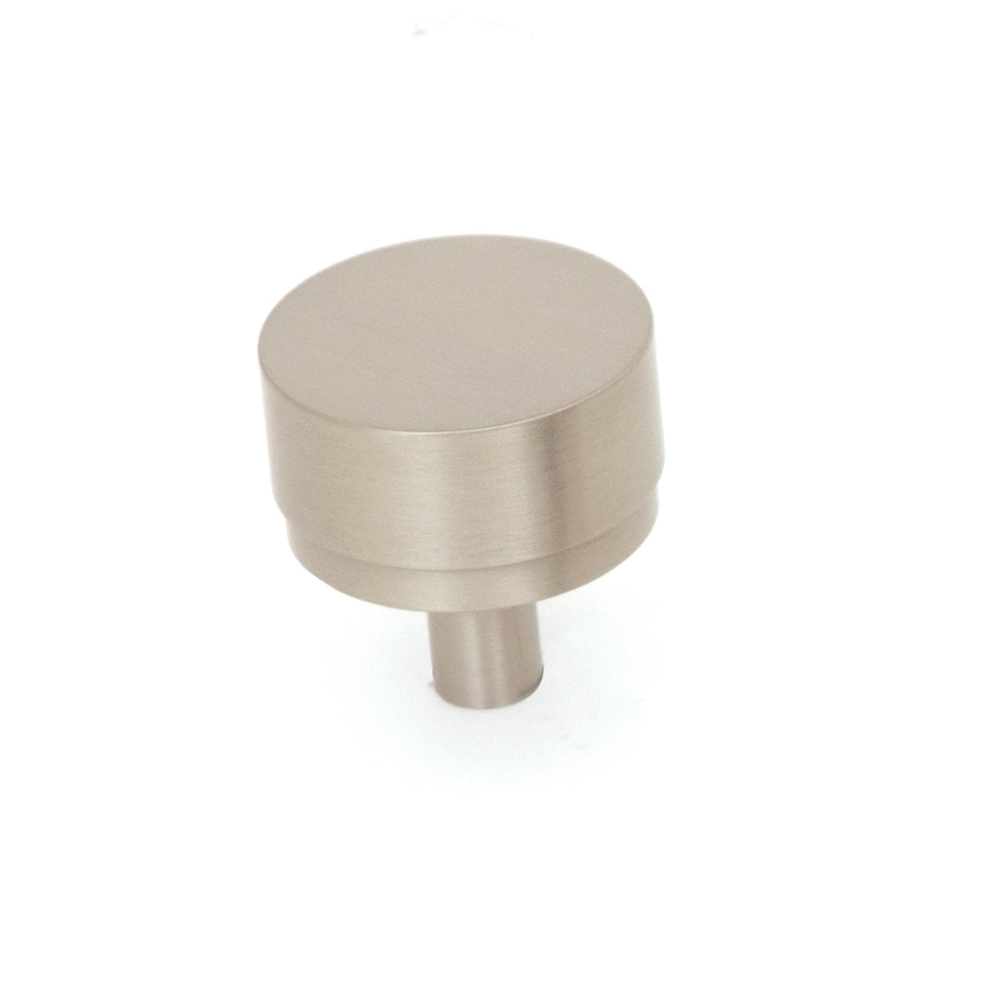 Bellevue Solid Brass Plain Knob Dull Brushed Nickel 35mm